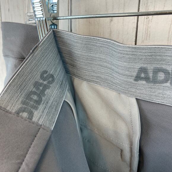 Adidas Gray Three Tapered Regular Fit Golf Pants UPF 50+ Twill Men's Size 32x32 - Picture 11 of 15